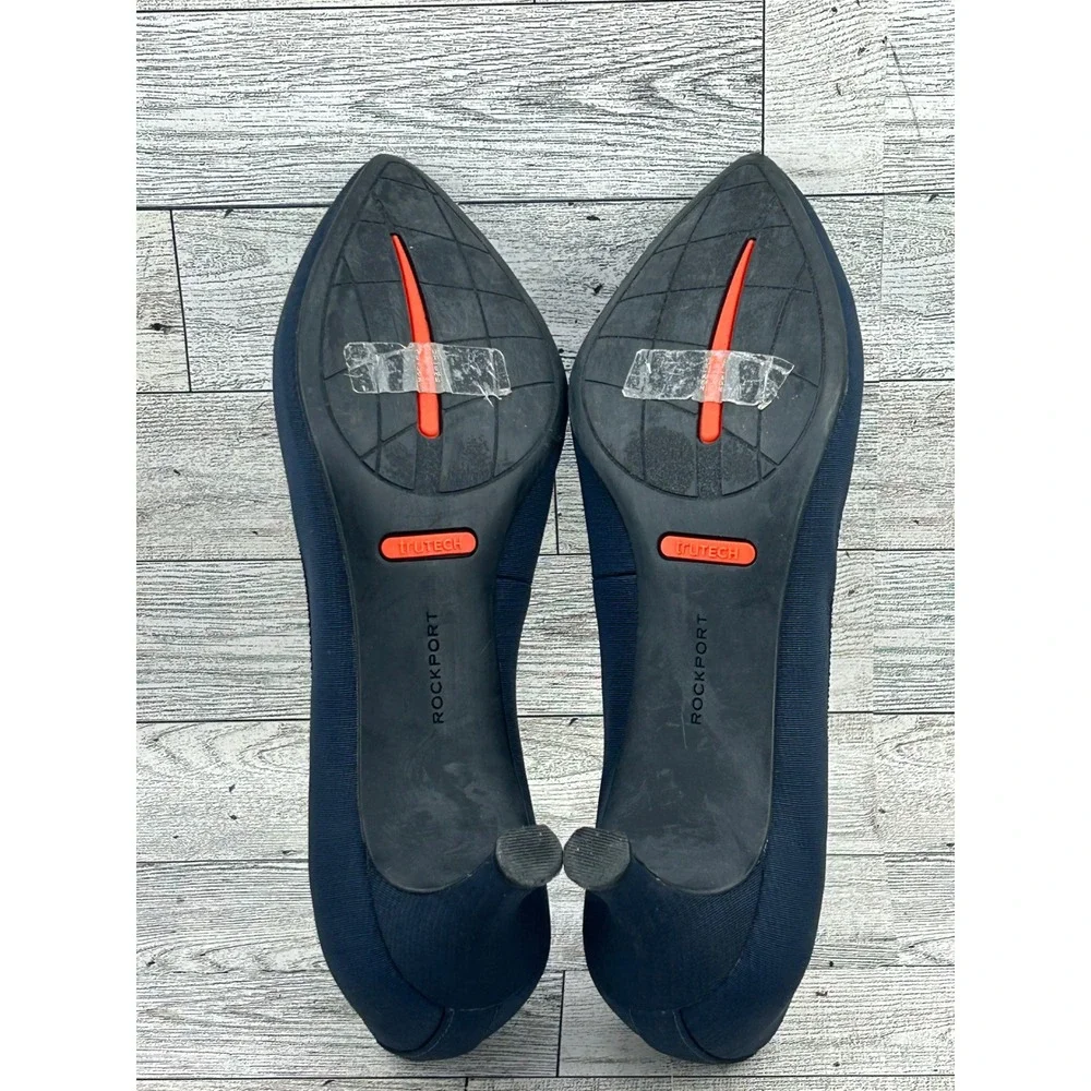 Rockport Total Motion Navy Blue Pointed Toe Heel Pumps Classic‎ Business Casual